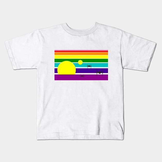 Tatooine Pride Kids T-Shirt by YellowMadCat